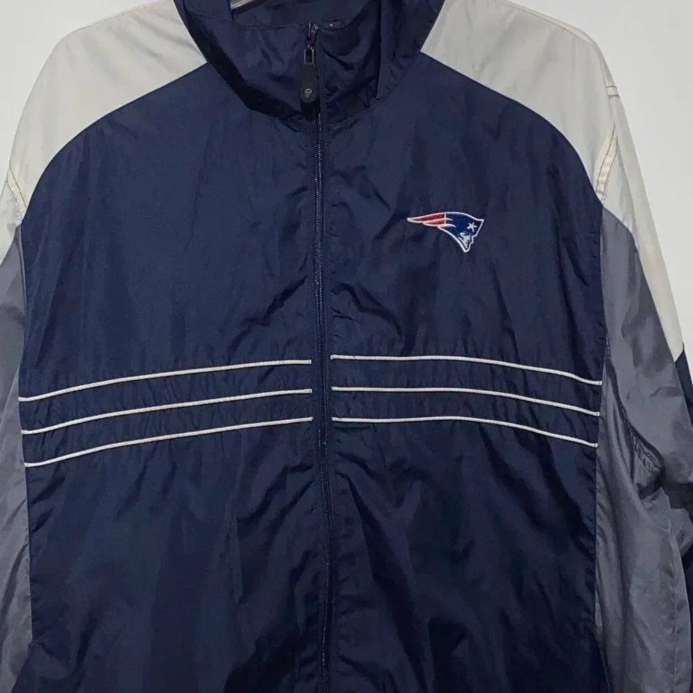 NFL Team‎ Apparel Reebok Men's Long-Sleeve Blue Windbreaker Jacket Extra Large